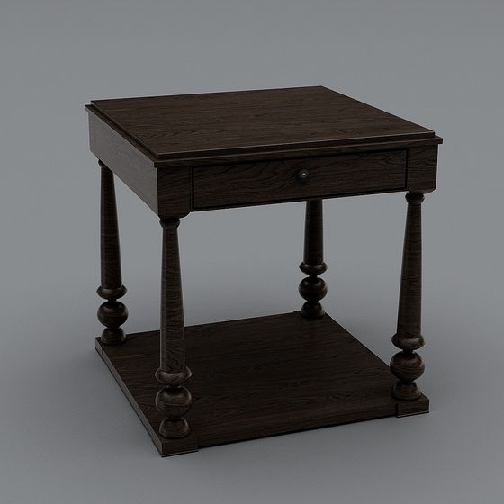 Vintage Style Side Table 3D model