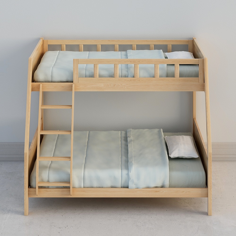 Norwegian B children wooden bunk beds( hanging ladders) 