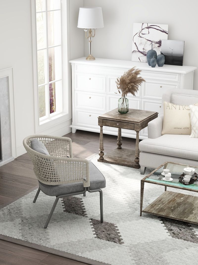 Elegant Modern-Rustic Living Room Design