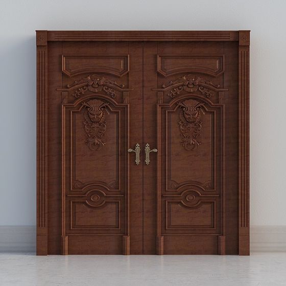 Elegant Classical Style Door 3D Model