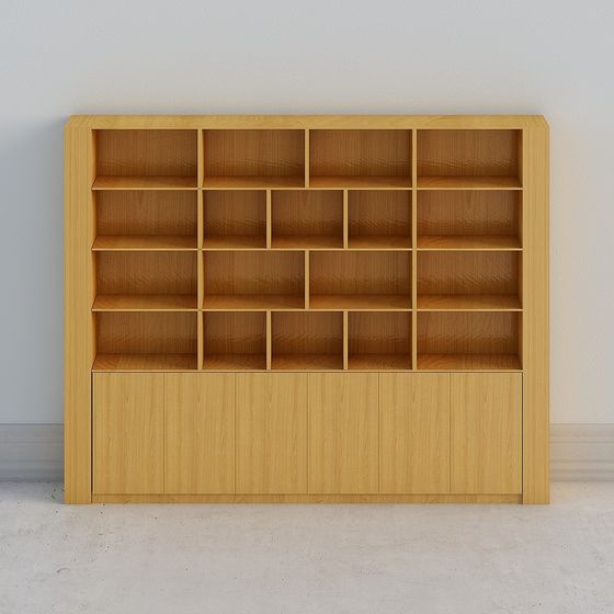 Modern Minimalist Bookshelf 3D model