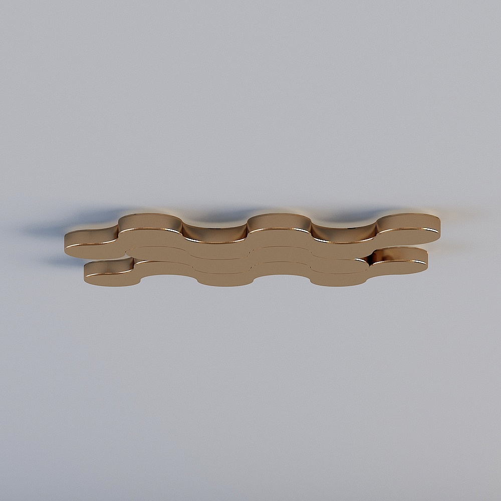 Streamlined Metal Chain 3D Model