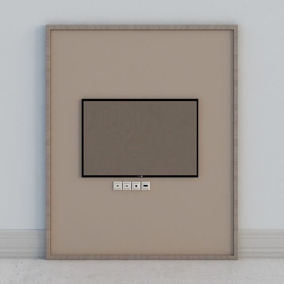 Embedded Television Wall 3D model
