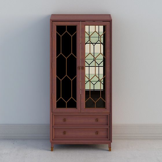 Retro Display Cabinet 3D model for Modern Interiors
