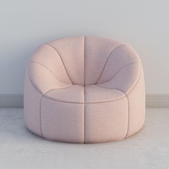 Fan-Shaped Comfortable Sofa 3D model