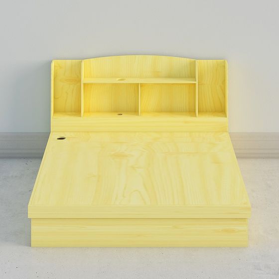 Wooden Storage Bed 3D model for Modern Spaces