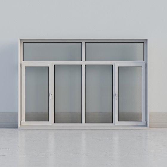 Black Window 3D Model for Modern Architecture
