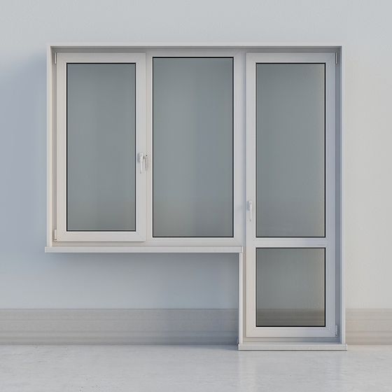 Frosted Glass Door 3D model