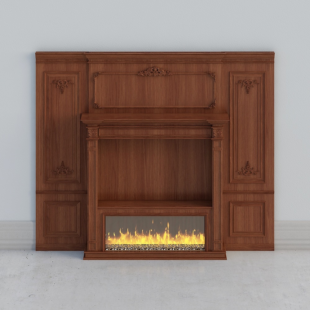 setting wall background wall and Fireplace