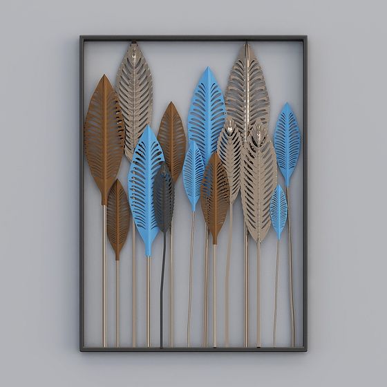 Elegant Low Poly Feather Art 3D model