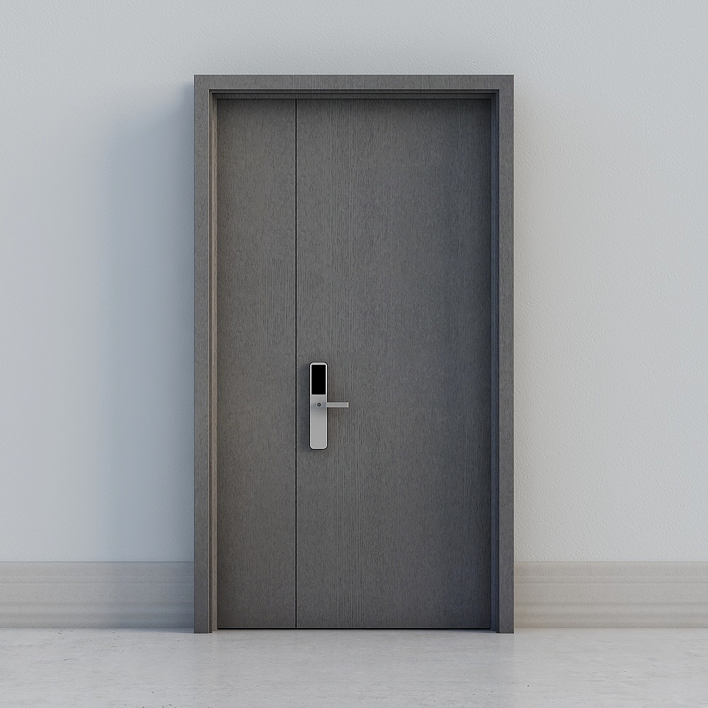 ประตูคู่สีเทาสมัยใหม่