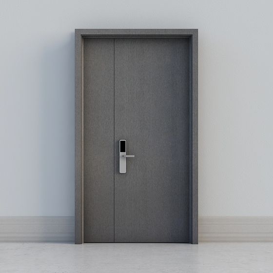 ประตูคู่สีเทาสมัยใหม่