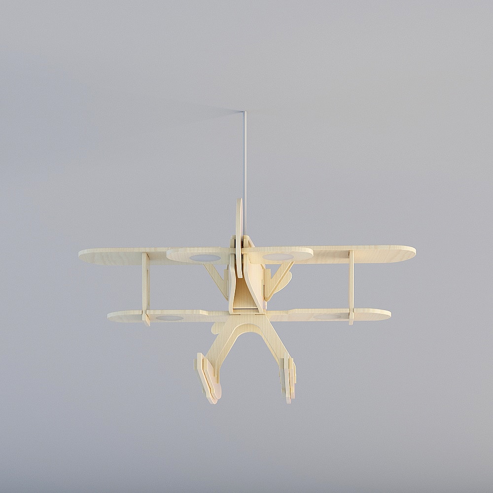 Vintage-Inspired Low-Poly Airplane 3D model
