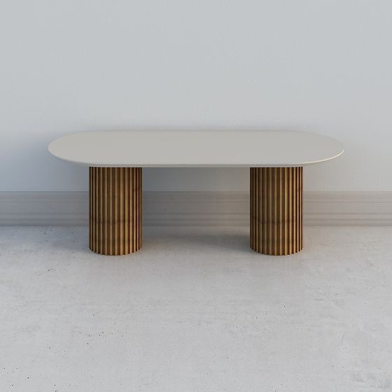Modern Oval Dining Table 3D model