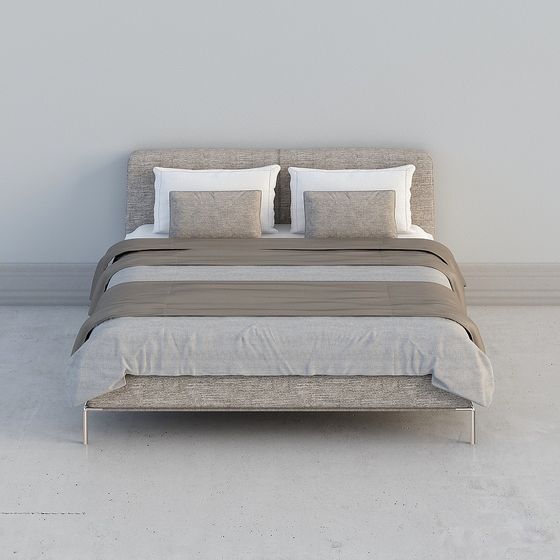 Modern Minimalist Bed Frame 3D model