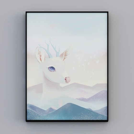 Enchanting Snow Deer 3D Model for Creative Projects