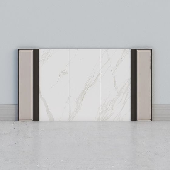 Elegant Marble Panel 3D model for Interior Design