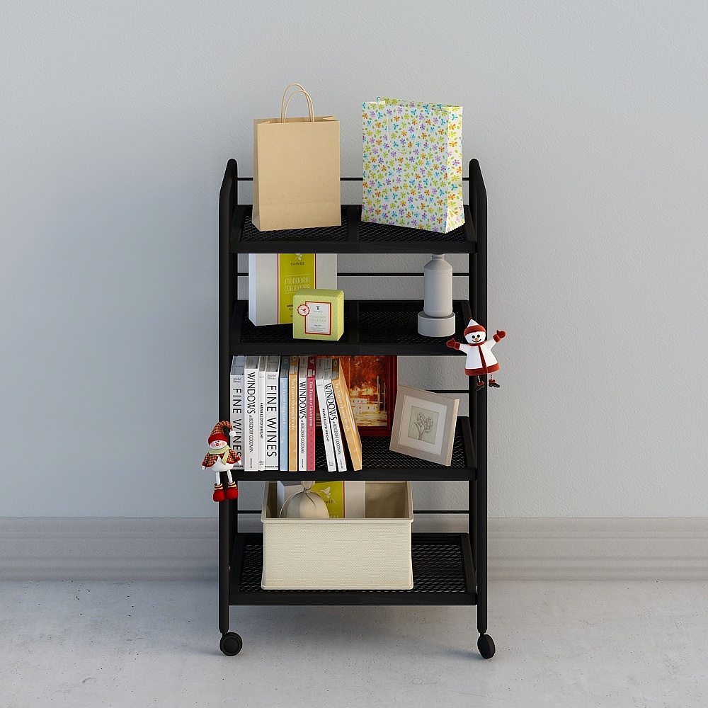 Storage rack kitchen storage rack multi-layer wrought iron bookshelf floor-to-floor living room bedroom space-saving floor balcony flower rack