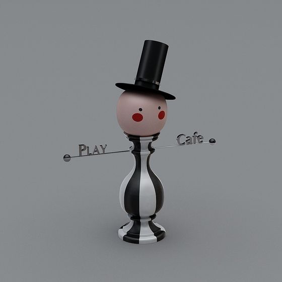 Mystical Gentleman 3D model with Vintage Flair