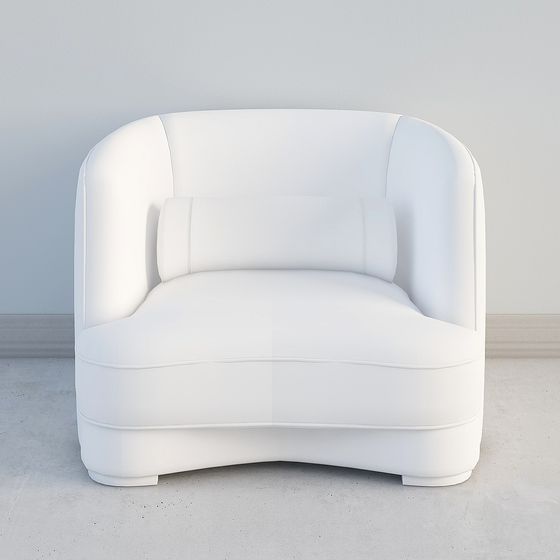 Elegant Streamlined Sofa 3D model for Modern Spaces