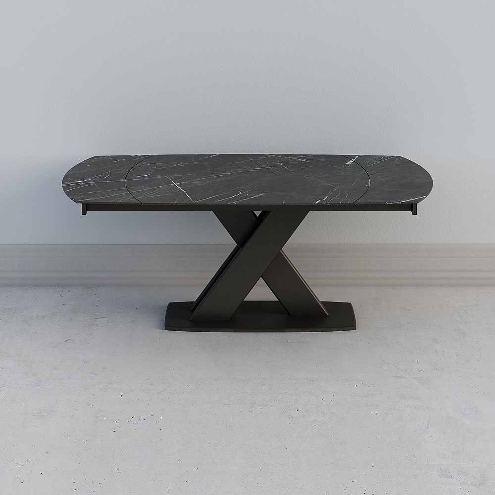 X-Shaped Marble Dining Table 3D model