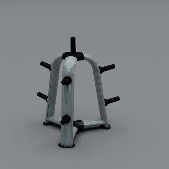 Stylish Low-Poly Gym Equipment 3D model