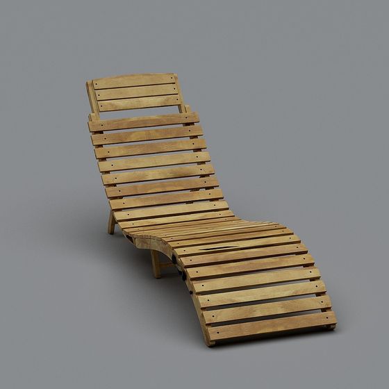 Elegant Low Polygon Lounge Chair 3D model for Creative Spaces