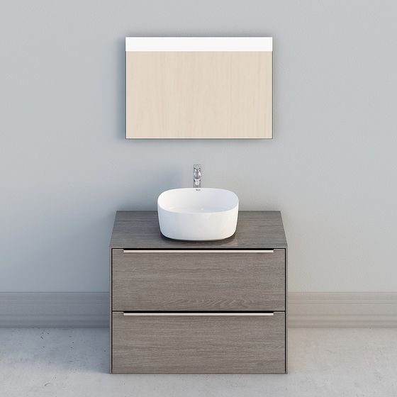 Modern Minimalist Bathroom Vanity 3D model