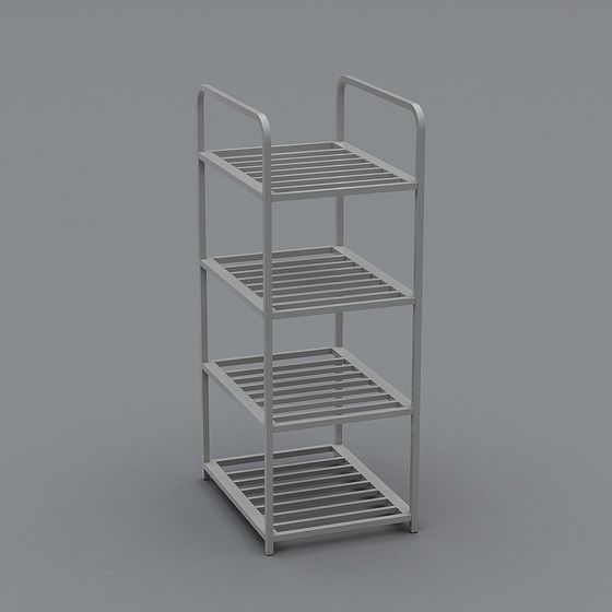 Modern Minimalist Metal Shelf 3D model