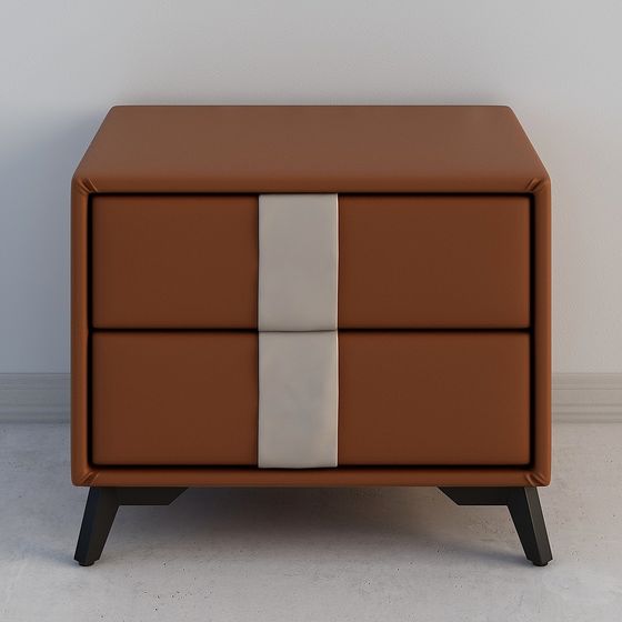 Elegant Low-Poly Nightstand 3D model