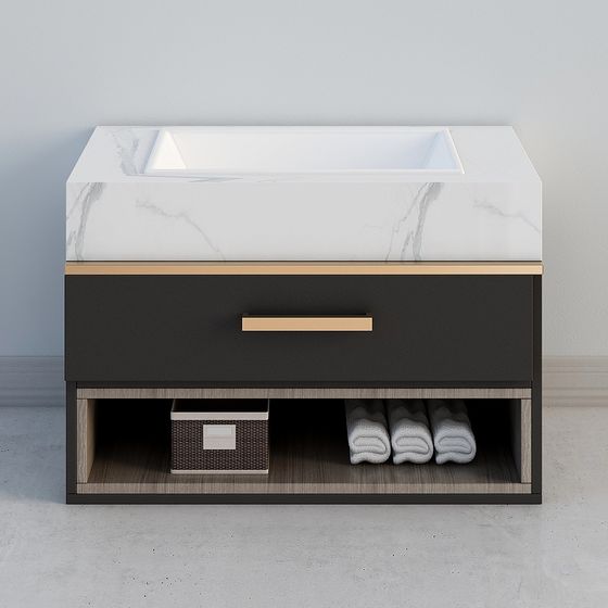 Stylish Modern Bathroom Cabinet 3D model