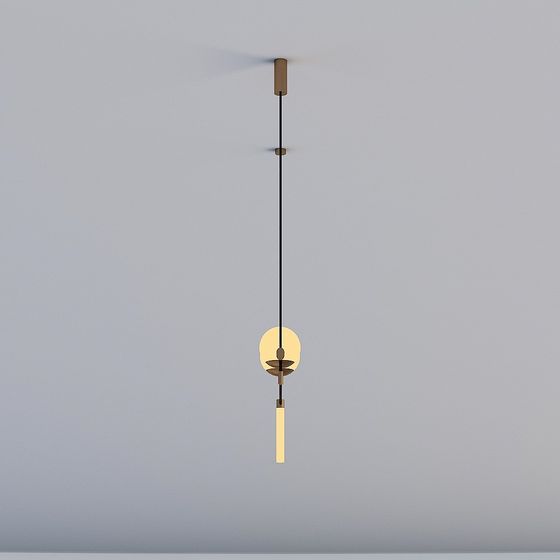 Elegant Low-Poly Chandelier 3D model