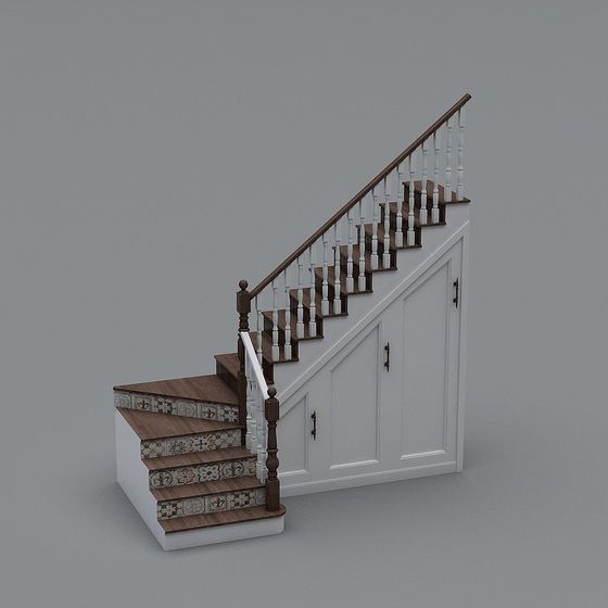 Stunning Retro Staircase 3D model