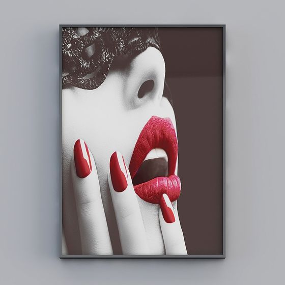 Lips Whisper Low Poly High Detail 3D model