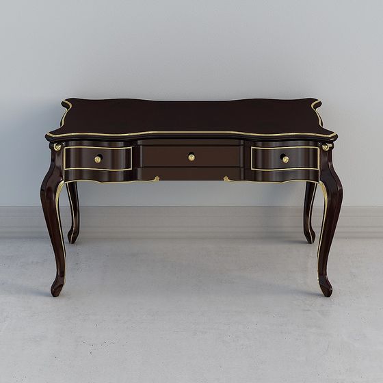 Classic Elegance Office Desk 3D model