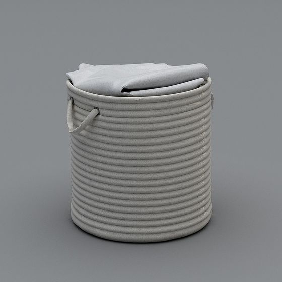 Coiled Rope Basket 3D model