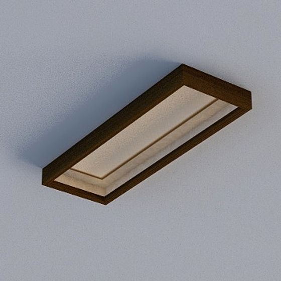 Gray 3D Buckle Panel Model