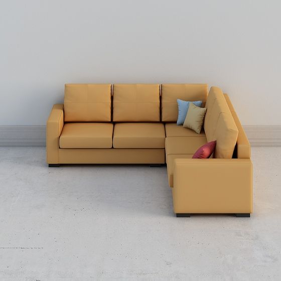 Modern Low-Poly Sofa 3D Model for Creative Spaces