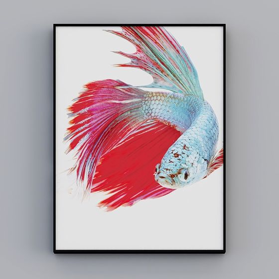 Dynamic Betta Fish 3D model