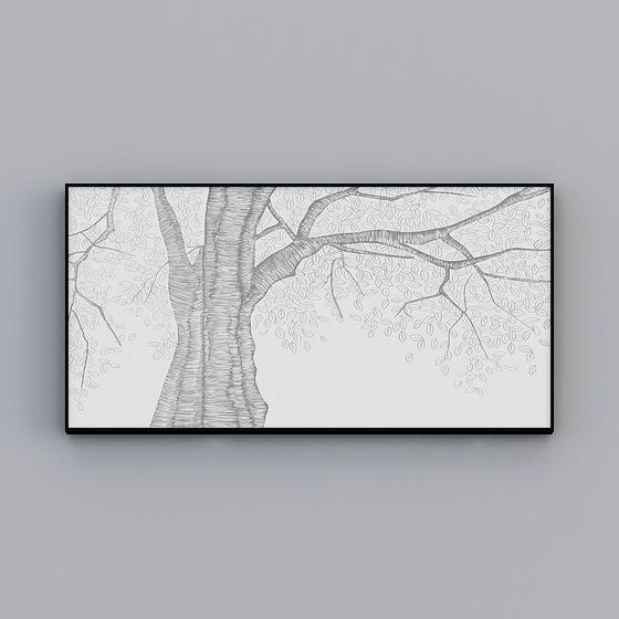 Low Poly Ancient Tree 3D Model