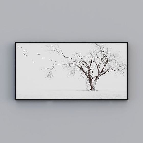 Solitary Winter Tree 3D model