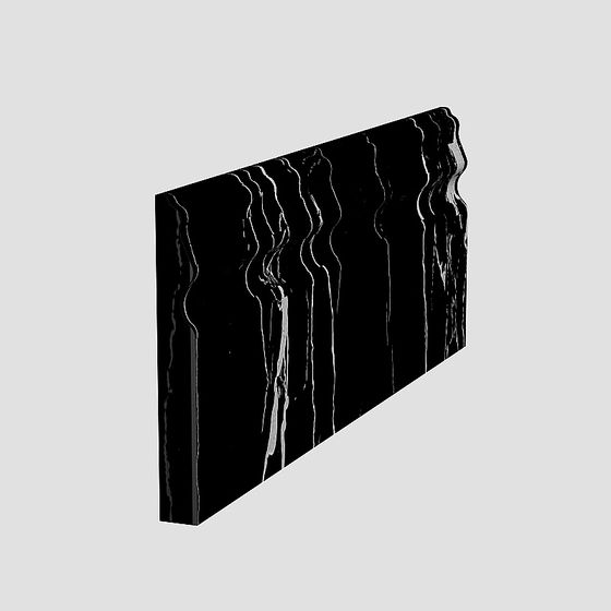 Black Skirting Line 3D Model for Finishing Touches