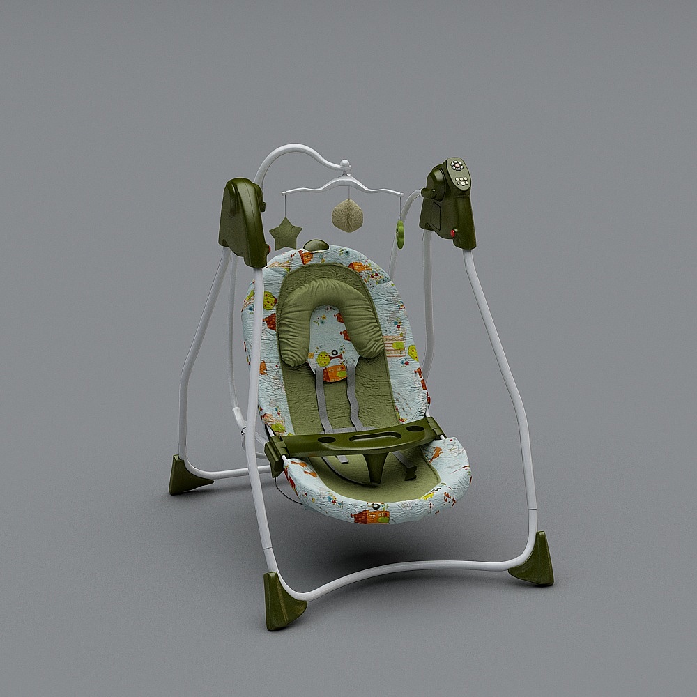Charming Baby Rocking Chair 3D model