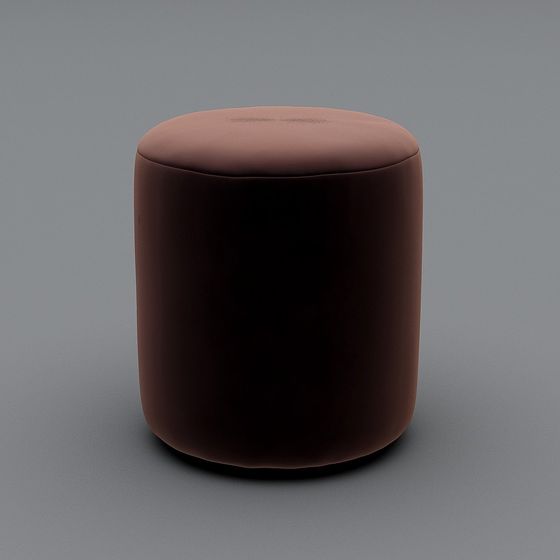 Elegant Round Stool 3D model for Creative Spaces