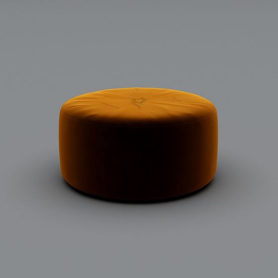Cozy Low-Polygon Round Stool 3D model