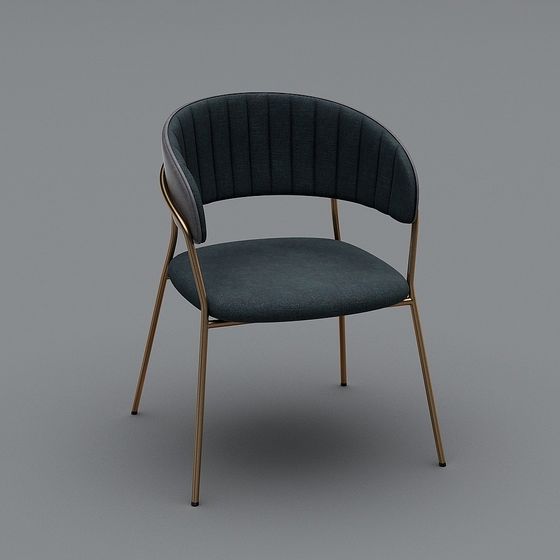 Elegant Low-Polygon Chair 3D model