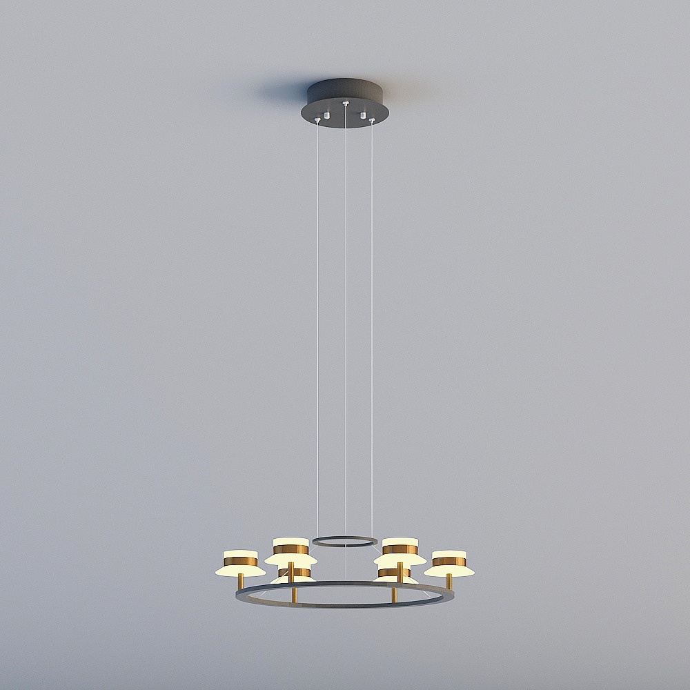 Stylish Low-Poly Chandelier 3D model