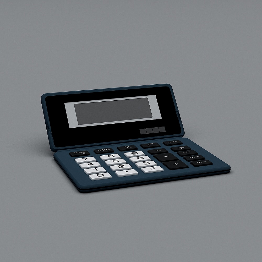 Elegant Low-Poly Calculator 3D model