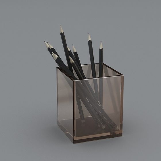 Elegant Low-Poly Pencil Holder 3D model