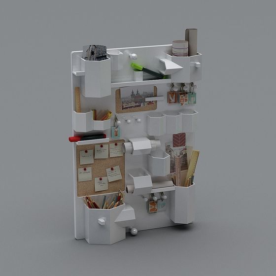 Creative Wall-Mounted Storage Shelf 3D model